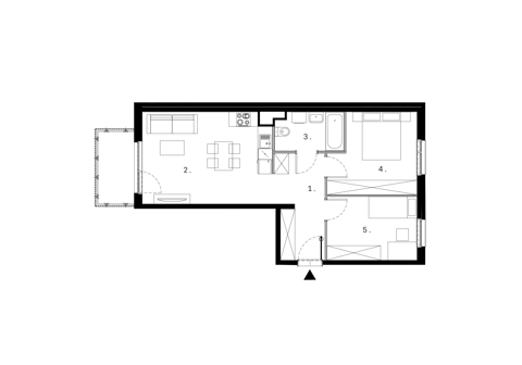 Plan 3 pok. 55m²