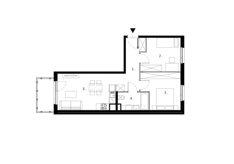 Plan 3 pok. 53m²
