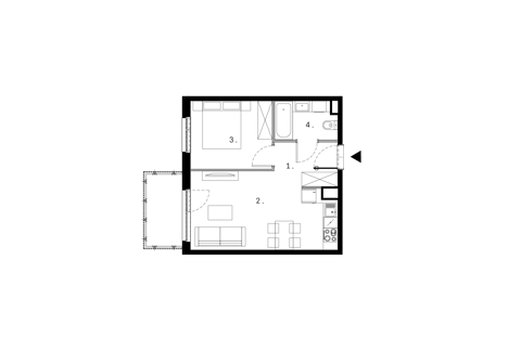 Plan 2 pok. 37m²