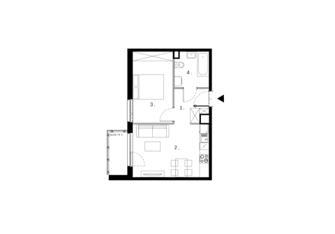 Plan 2 pok. 39m²