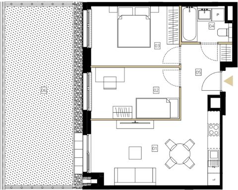 Plan 3 pok. 53m²