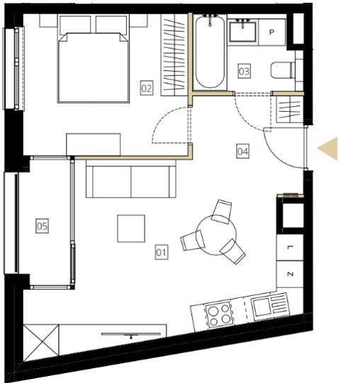 Plan 2 pok. 40m²