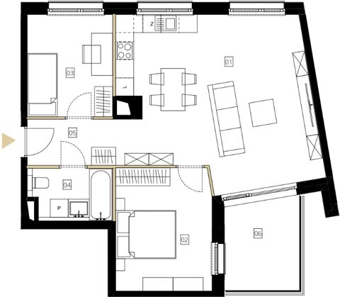 Plan 3 pok. 66m²