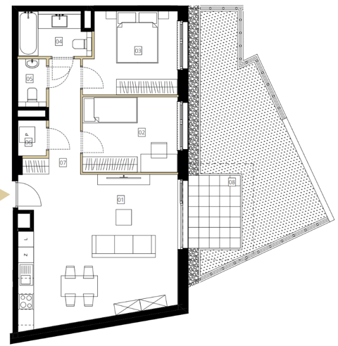 Plan 3 pok. 69m²