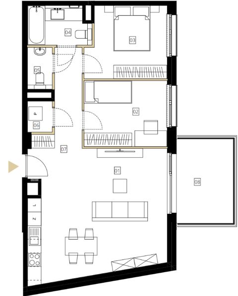 Plan 3 pok. 69m²