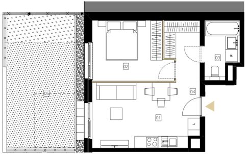 Plan 2 pok. 39m²