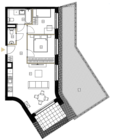 Plan 3 pok. 58m²