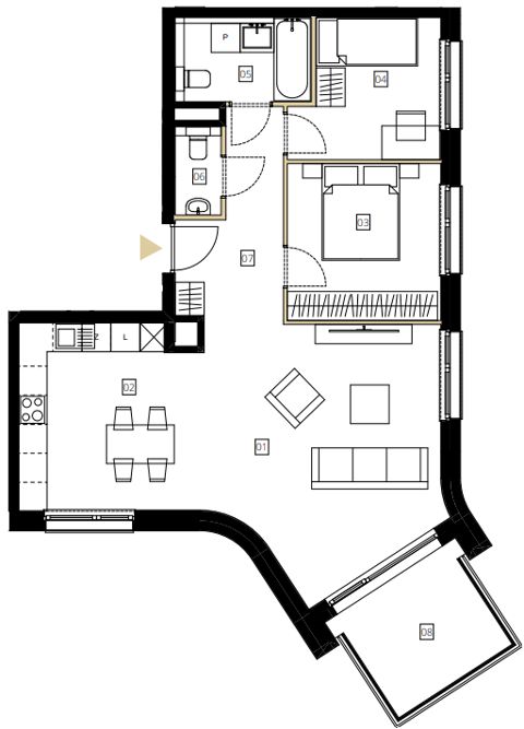 Plan 3 pok. 71m²