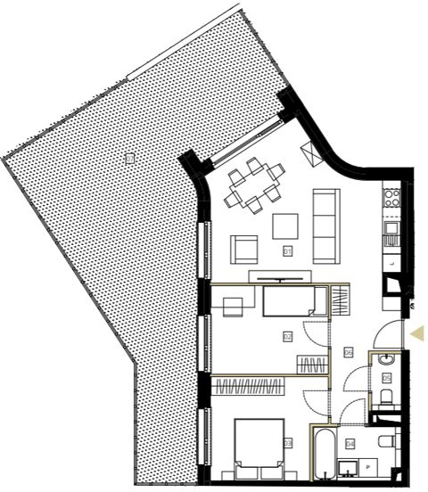 Plan 3 pok. 61m²