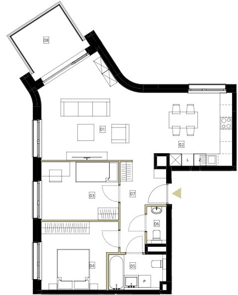 Plan 3 pok. 73m²