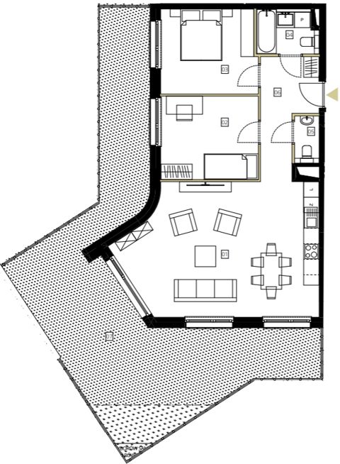 Plan 3 pok. 75m²