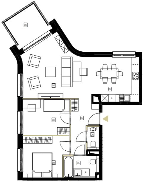 Plan 3 pok. 73m²