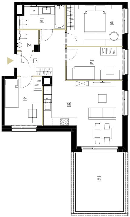Plan 4 pok. 73m²