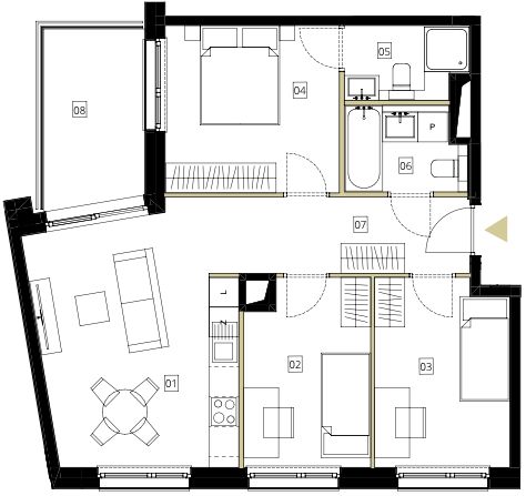 Plan 4 pok. 66m²