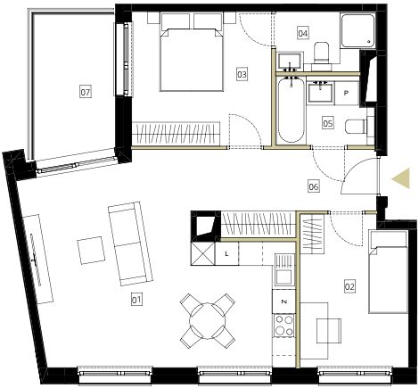 Plan 3 pok. 67m²