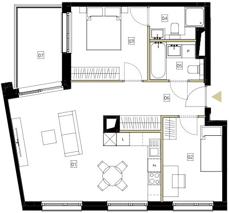 Plan 3 pok. 67m²