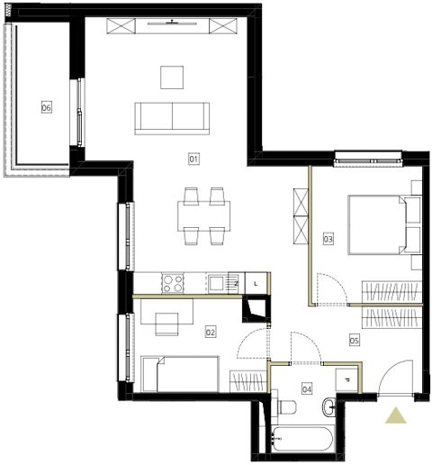 Plan 3 pok. 66m²