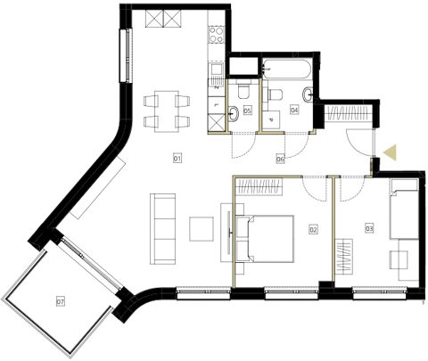 Plan 3 pok. 76m²