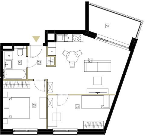 Plan 3 pok. 55m²