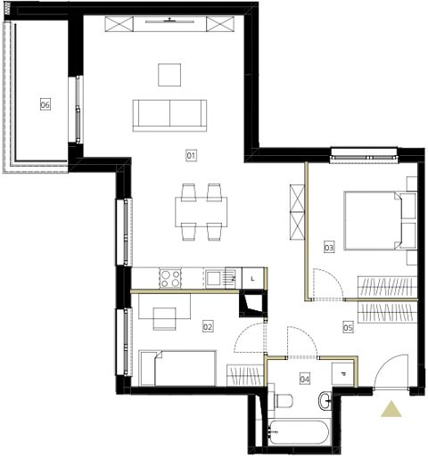 Plan 3 pok. 66m²