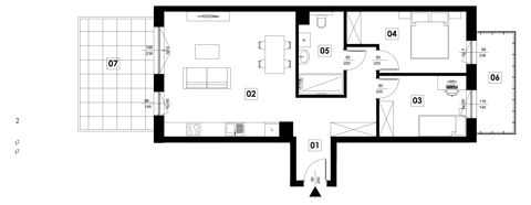 Plan 3 pok. 67m²