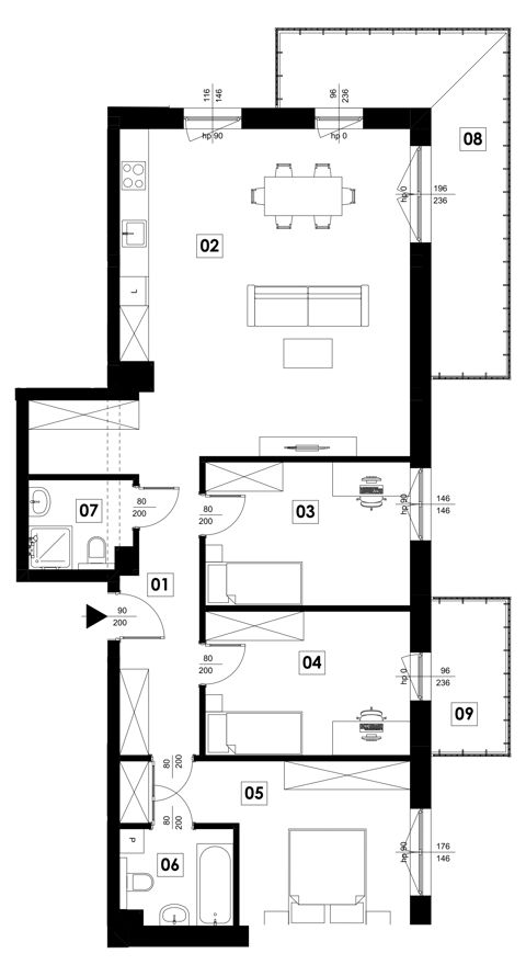 Plan 4 pok. 99m²