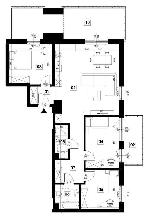 Plan 4 pok. 91m²