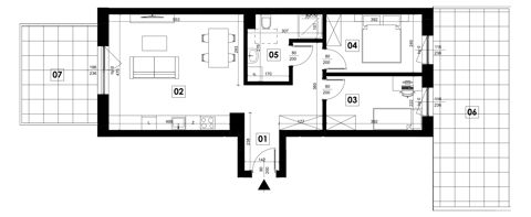 Plan 3 pok. 60m²