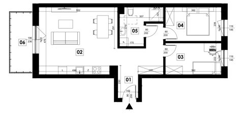 Plan 3 pok. 60m²