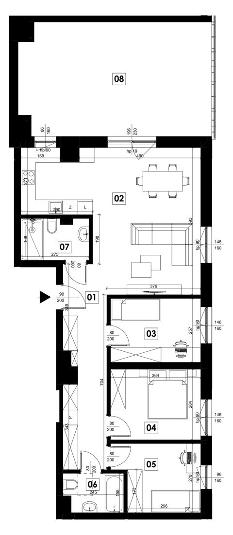 Plan 4 pok. 83m²