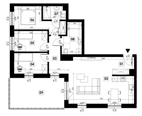 Plan 4 pok. 77m²