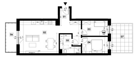 Plan 3 pok. 61m²