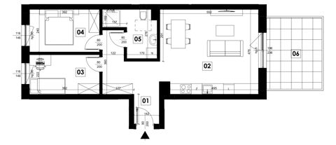Plan 3 pok. 60m²