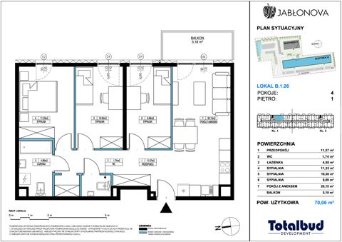 Plan 4 pok. 70m²