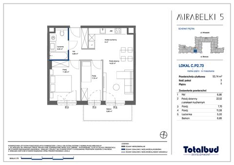 Plan 3 pok. 53m²