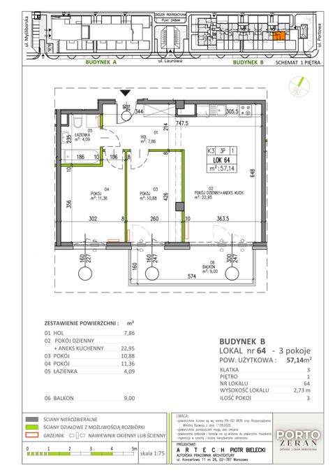 Plan 3 pok. 57m²