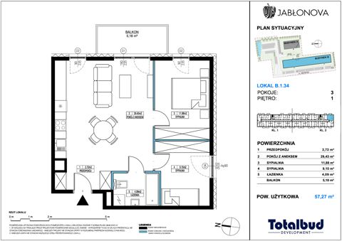 Plan 3 pok. 57m²