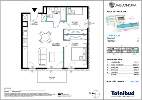 Plan 3 pok. 57m²