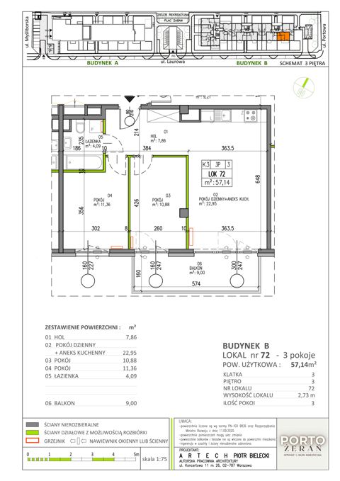 Plan 3 pok. 57m²