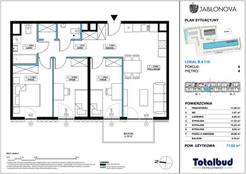 Plan 4 pok. 71m²