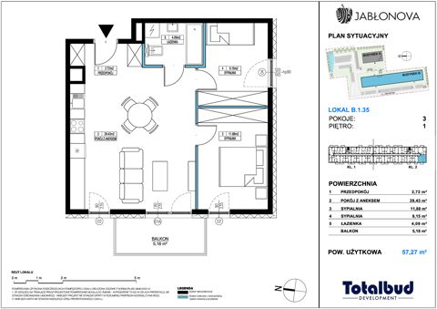 Plan 3 pok. 57m²