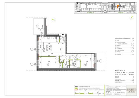 Plan 3 pok. 62m²