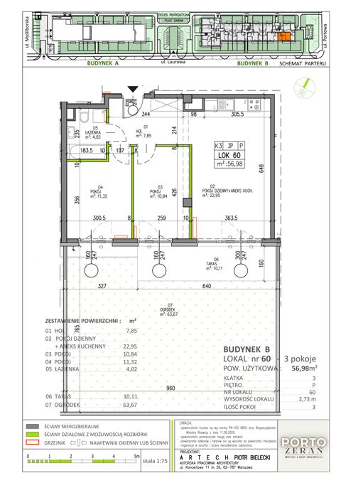 Plan 3 pok. 57m²