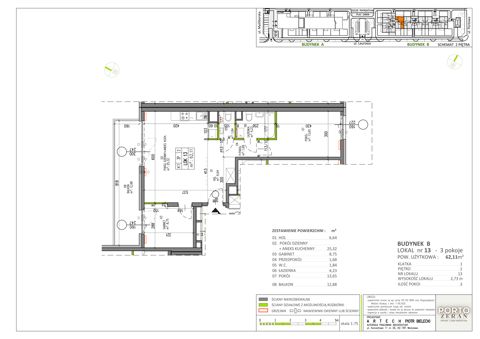 Plan 3 pok. 62m²