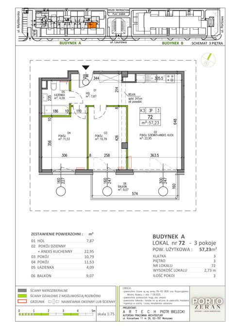 Plan 3 pok. 57m²