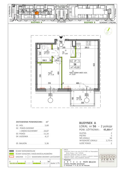 Plan 2 pok. 46m²