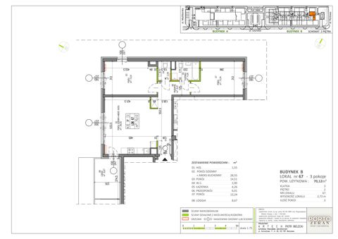 Plan 3 pok. 70m²