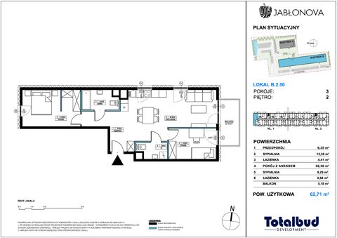 Plan 3 pok. 63m²