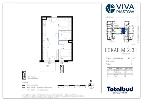 Plan 2 pok. 41m²