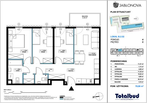 Plan 4 pok. 70m²
